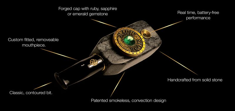 MagicStone Odyssey heat-don't-burn, direct light cannabis instrument soapstone with custom engraving personalization 